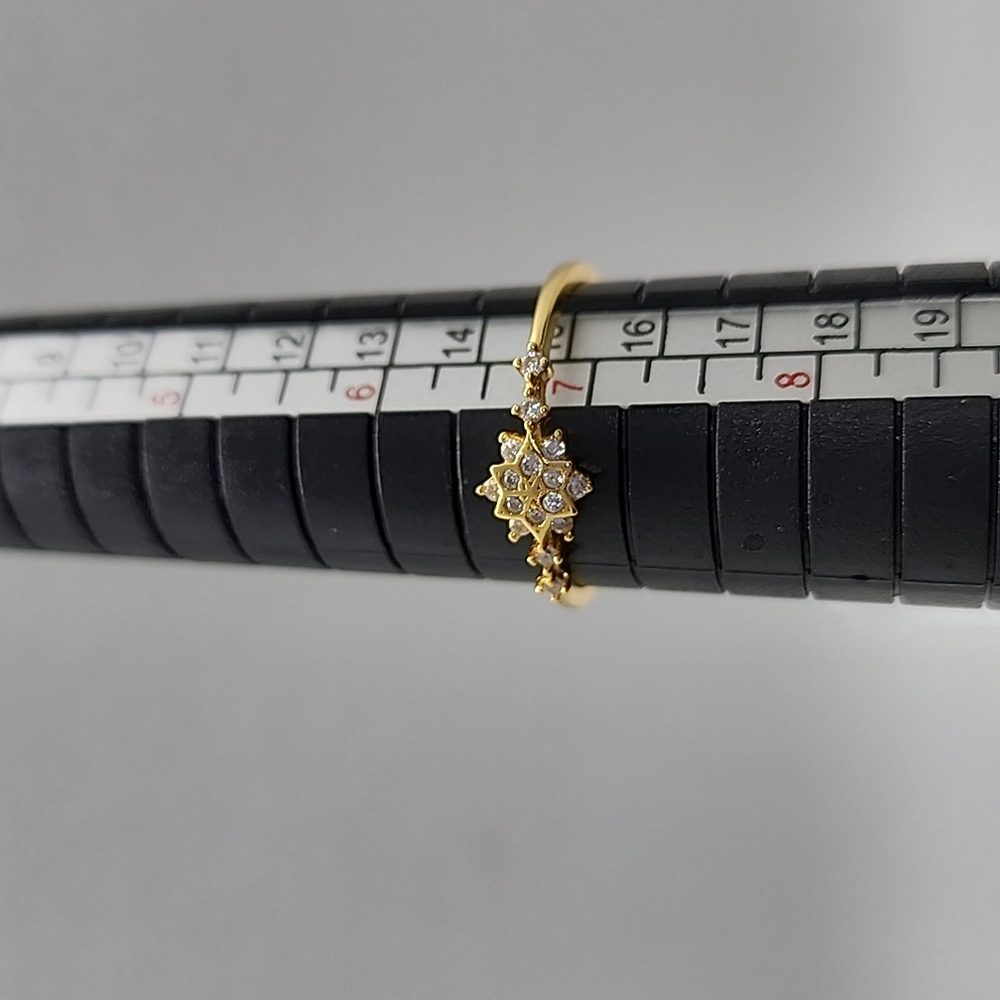 18K Yellow Gold Plated 925 Sterling Silver Ring - Picture 7 of 12